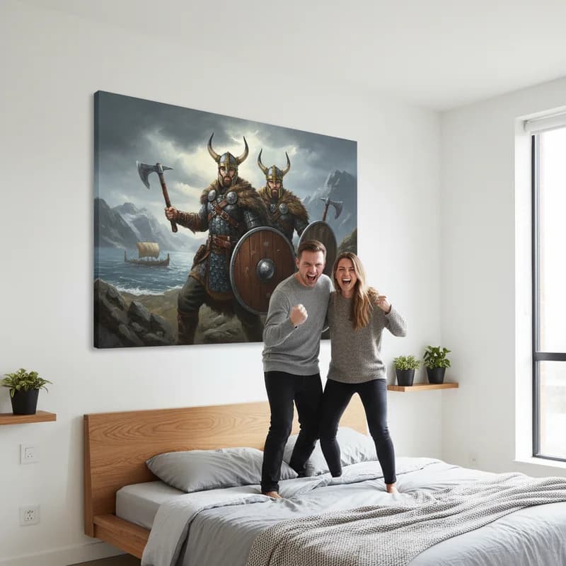 Chris & Anna with their MemoPaint canvas