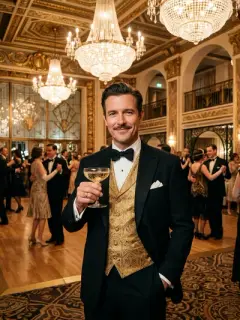 1920s Gatsby in art deco setting